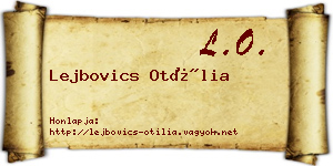Lejbovics Otília névjegykártya