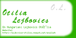 otilia lejbovics business card